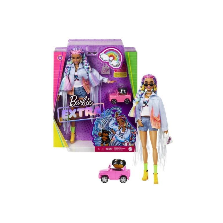 Kukull Barbie me gërsheta ylberi