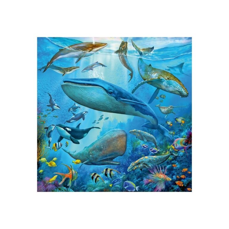 Puzzle me kafshë ujore