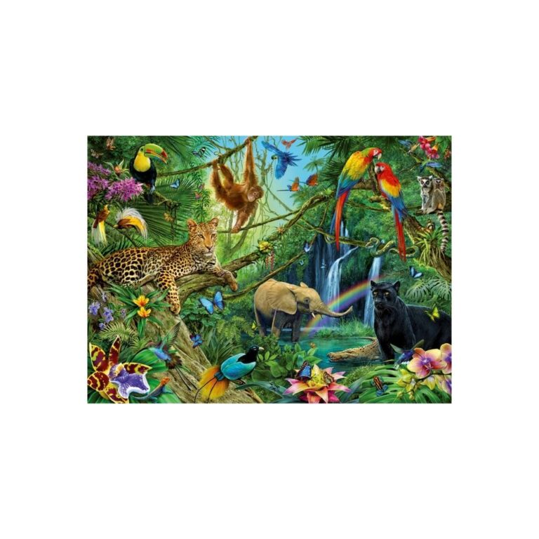Puzzle Kafshët në xhungël