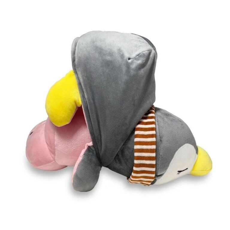 Pellush dyanësorë pinguin & hipopotam thumbnail 2