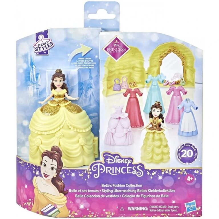 Princeshë Belle me fustanë dhe aksesorë