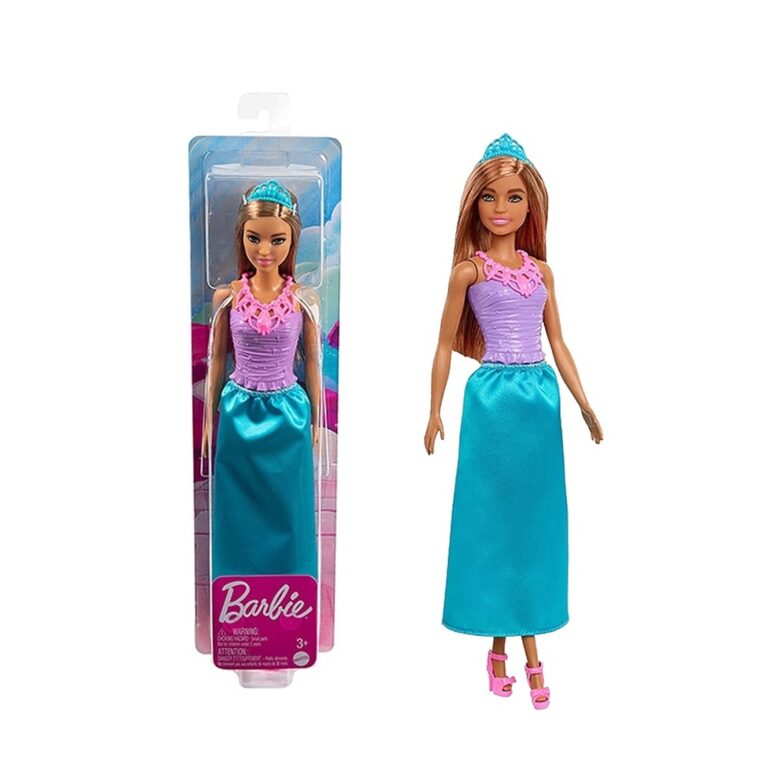Princesha Barbie me fund blu