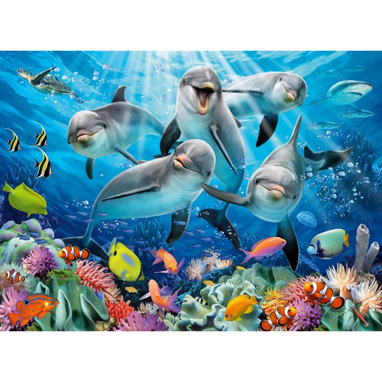Puzzle- Delfinët në botën nënujore 500p thumbnail 2