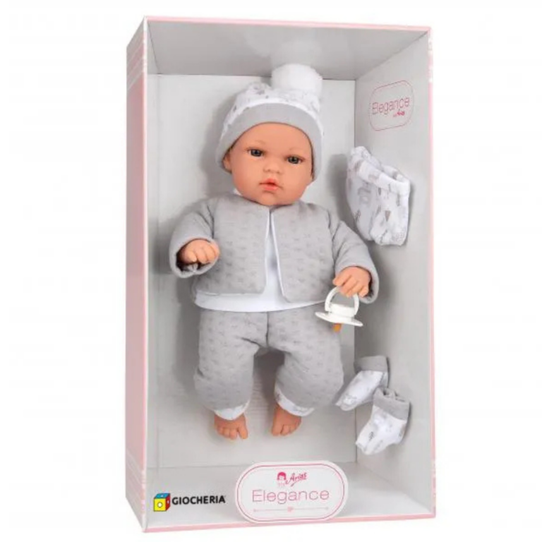 Kukulla bebe që qan- Ngjyrë gri