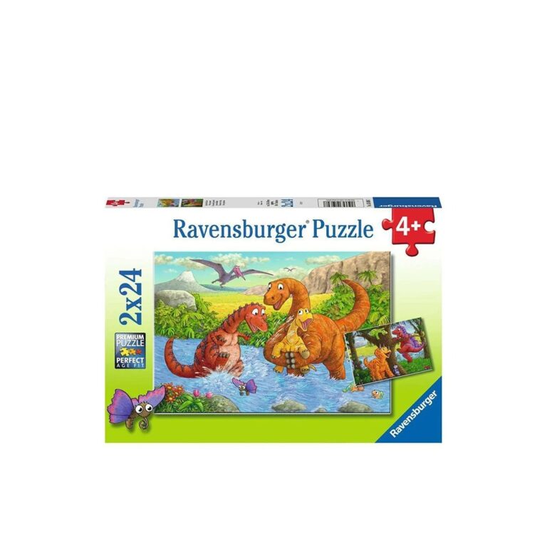 Puzzle- Dinosaurët duke luajtur në park2x49p
