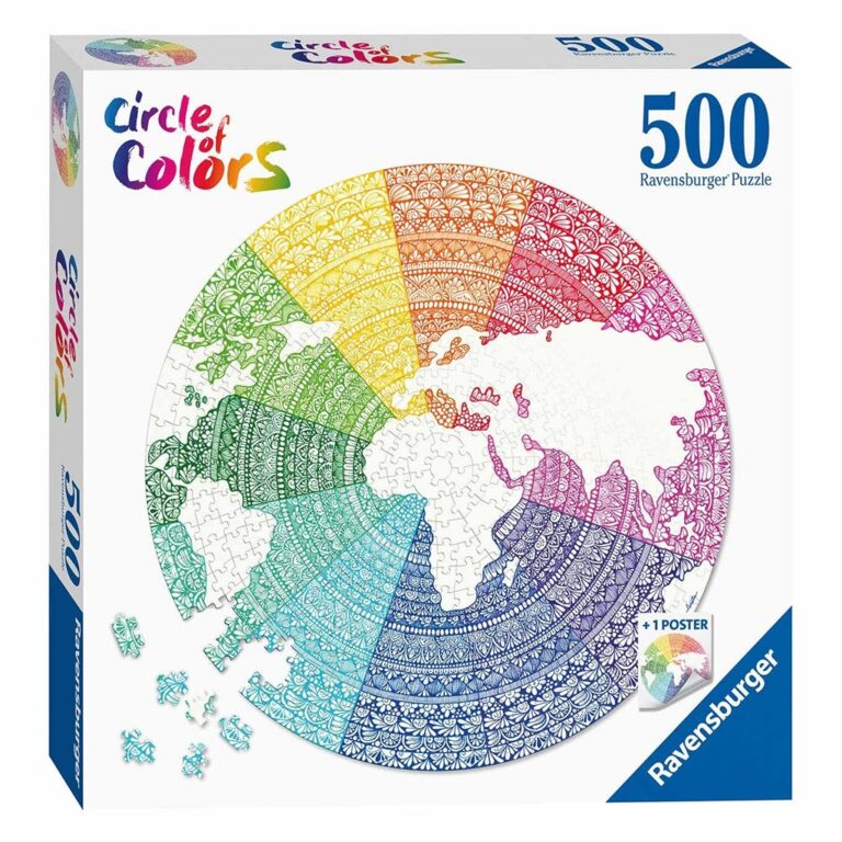 Puzzle- Harta e shteteve me ngjyra 500p