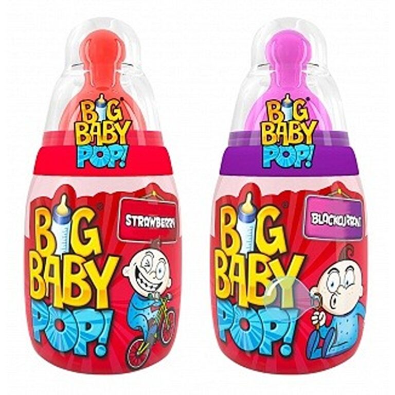 Karamele Big Baby Pop me shije luleshtrydhe dhe rrushi
