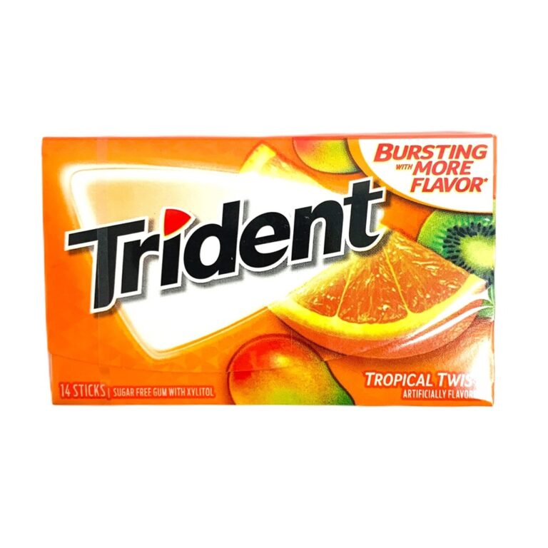 Çamçakëza Trident me shije frutash tropikale (12 x 31g)