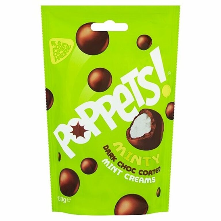 Çokollatë e zezë Poppets – Me mbushje kremi mente (9 x 130g)