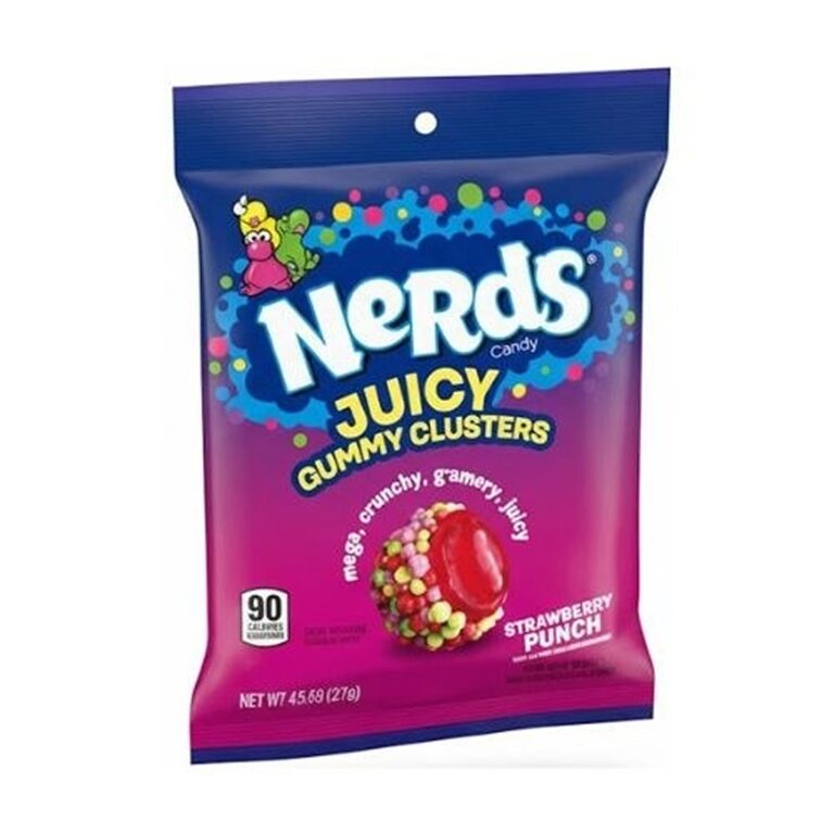 Candy- Karamele Nerds Juiced Gummy Clusters Strawberry Punch (12 x 127g)