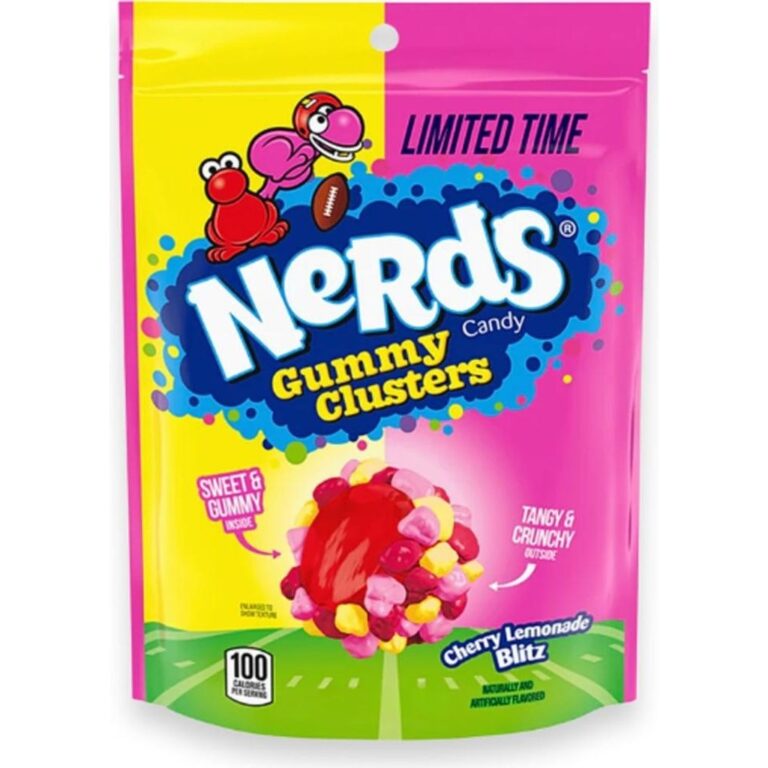 Candy- Karamele Nerds Gummy Clusters Cherry Lemonade Blitz (12 x 141g)