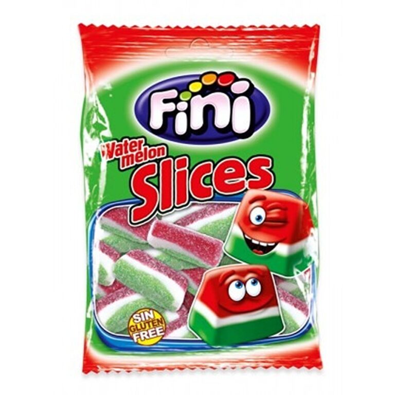 Candy- Haribo Fini Halal Fizzy Watermelon Slices (12 x 75g)