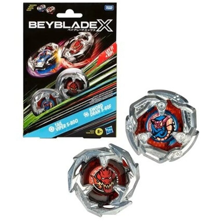 Loje Beyblade X Tail Viper 5-80O & Sword Dran 3-60F thumbnail 2